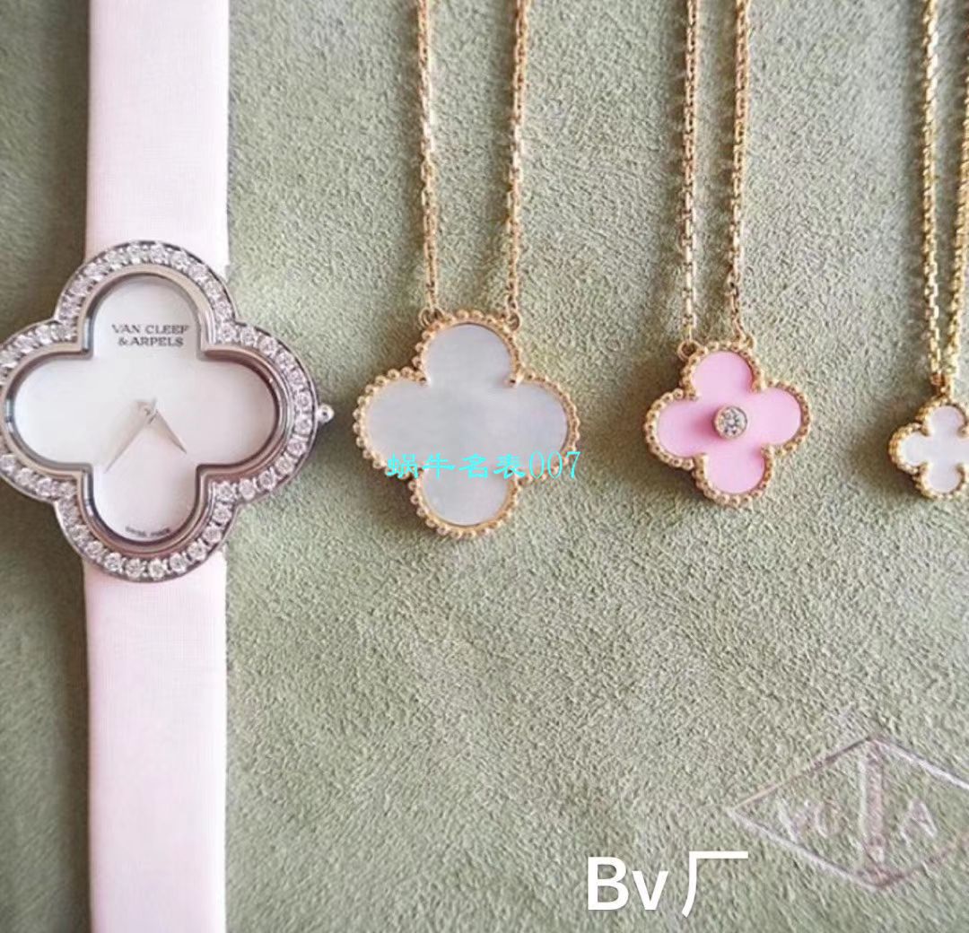 V&A厂2020年最新款高仿女表梵克雅宝ALHAMBRA系列VCARO8WT00,VCARO8SF00腕表 / VCA09