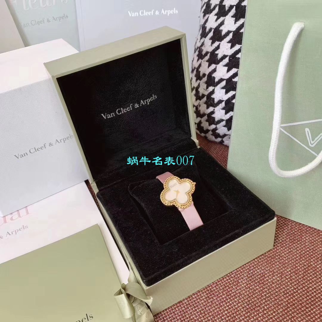V&A厂2020年最新款高仿女表梵克雅宝ALHAMBRA系列VCARO8WT00,VCARO8SF00腕表 / VCA09