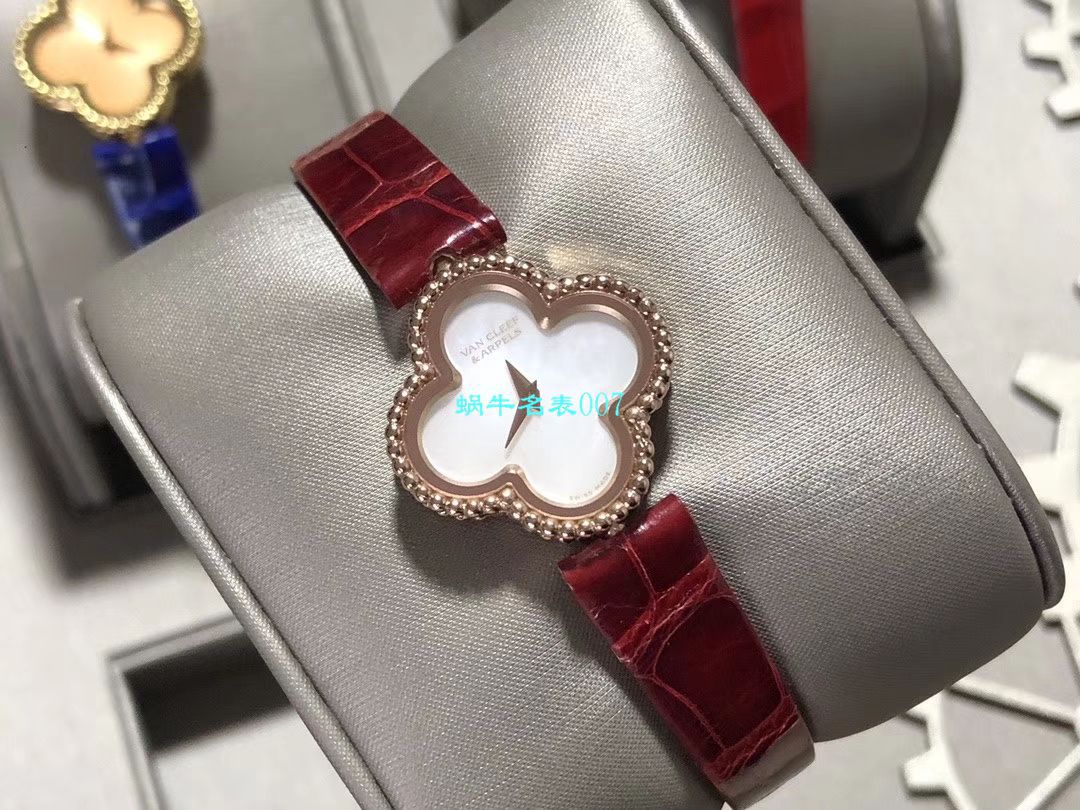 V&A厂2020年最新款高仿女表梵克雅宝ALHAMBRA系列VCARO8WT00,VCARO8SF00腕表 / VCA09