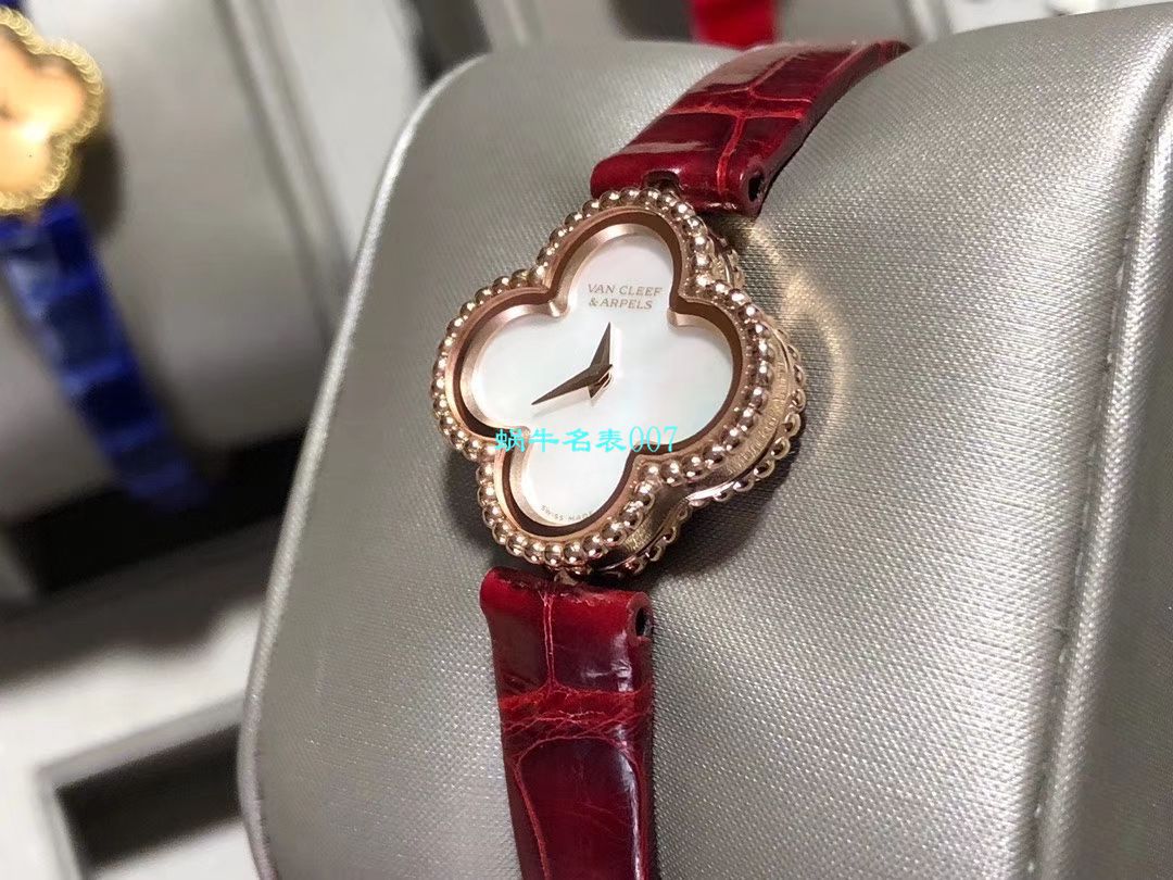 V&A厂2020年最新款高仿女表梵克雅宝ALHAMBRA系列VCARO8WT00,VCARO8SF00腕表 / VCA09