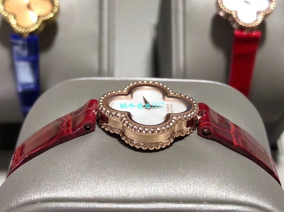 V&A厂2020年最新款高仿女表梵克雅宝ALHAMBRA系列VCARO8WT00,VCARO8SF00腕表 / VCA09