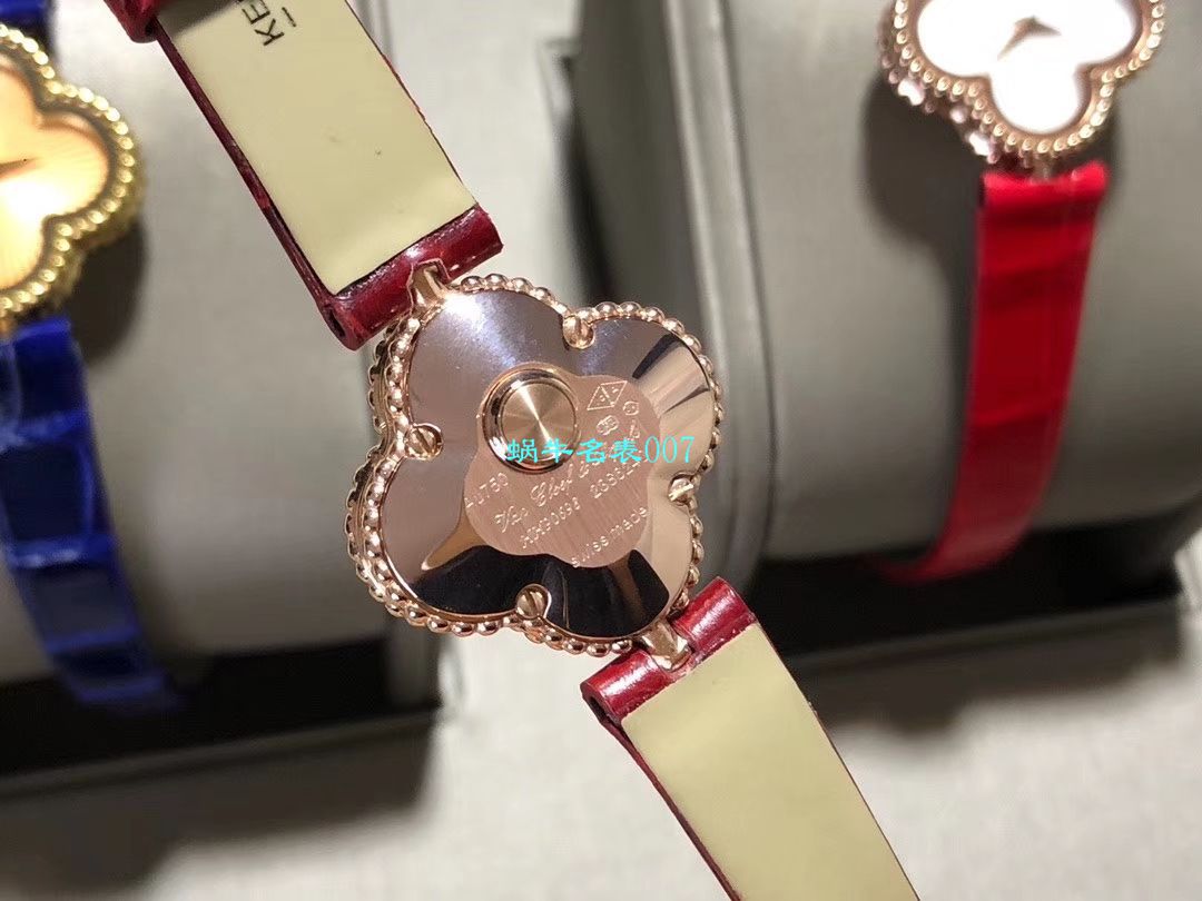 V&A厂2020年最新款高仿女表梵克雅宝ALHAMBRA系列VCARO8WT00,VCARO8SF00腕表 / VCA09