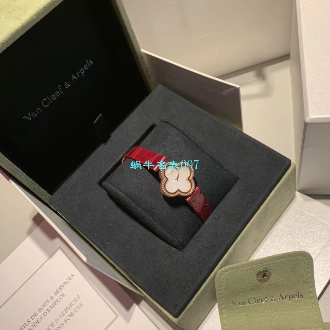 V&A厂2020年最新款高仿女表梵克雅宝ALHAMBRA系列VCARO8WT00,VCARO8SF00腕表 / VCA09