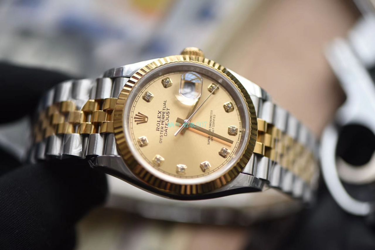 EW厂官网顶级复刻高仿劳力士日志型系列116233香槟盘镶钻腕表 / R357EW