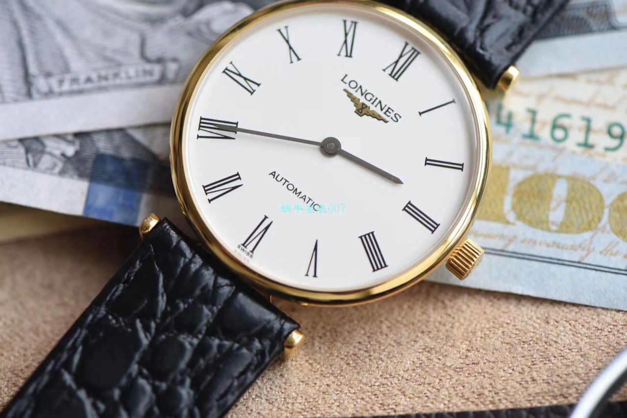 视频评测浪琴优雅复刻高仿 嘉岚系列L4.908.2.11.2腕表 / L165