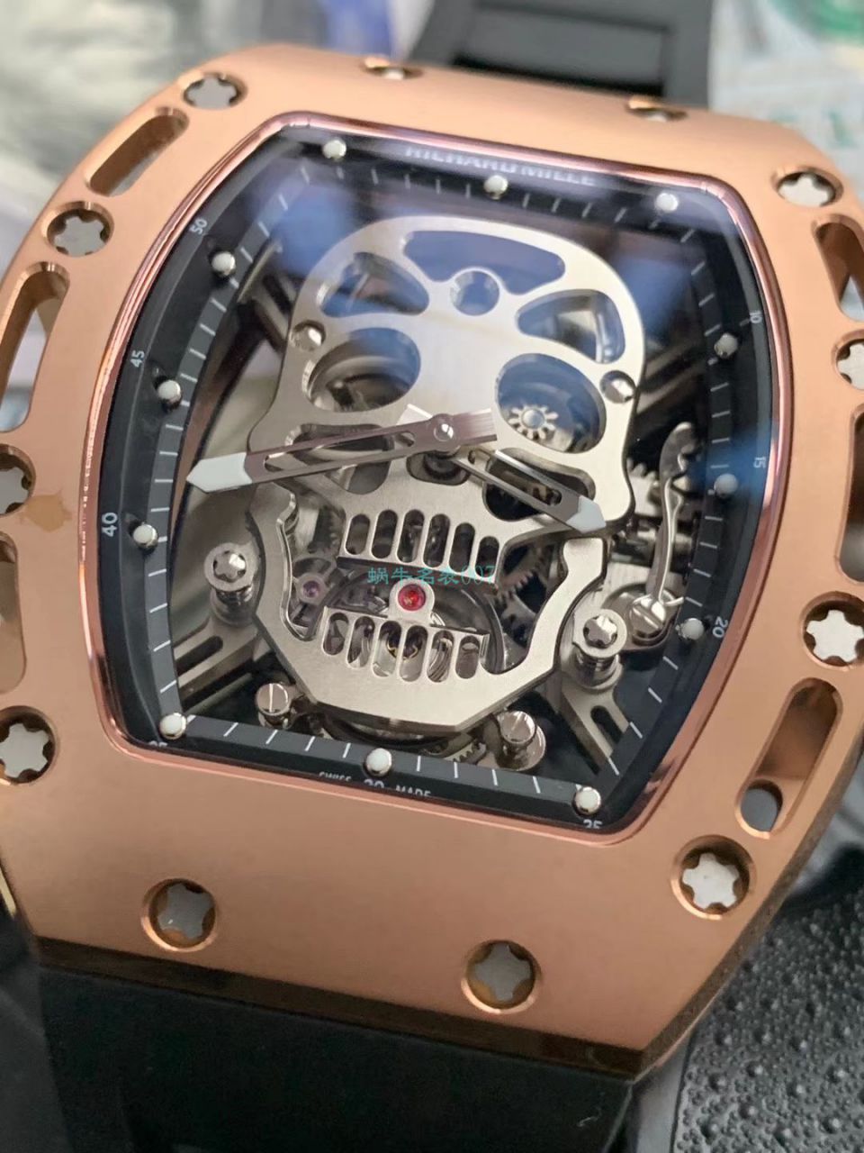 【视频评测】EUR厂理查德.米勒Richard Mille陀飞轮男RM 052顶级复刻高仿紫金骷髅头至尊鬼王腕表 / RM052EUR