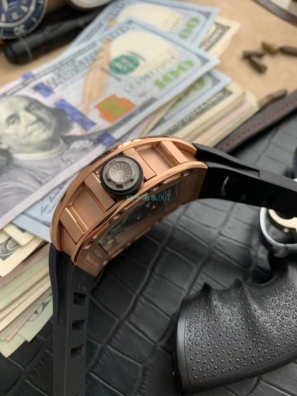 【视频评测】EUR厂理查德.米勒Richard Mille陀飞轮男RM 052顶级复刻高仿紫金骷髅头至尊鬼王腕表 / RM052EUR