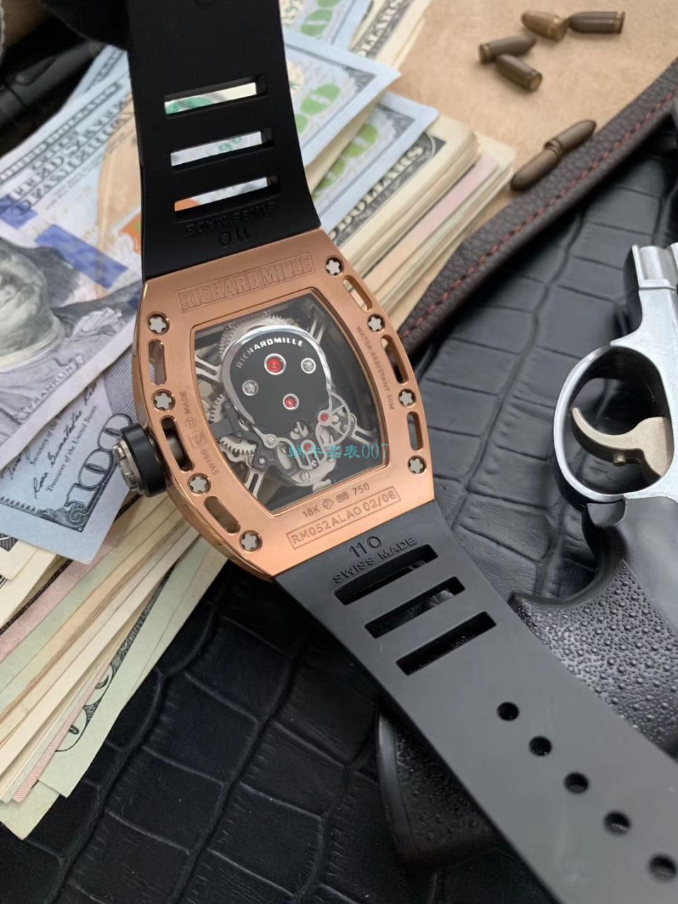 【视频评测】EUR厂理查德.米勒Richard Mille陀飞轮男RM 052顶级复刻高仿紫金骷髅头至尊鬼王腕表 / RM052EUR