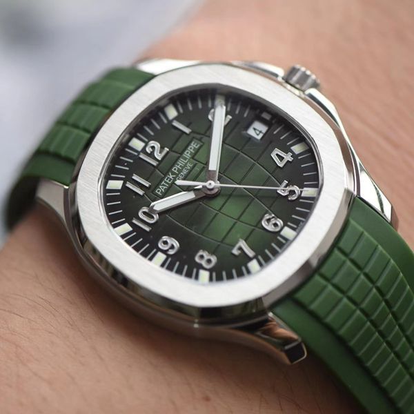 视频评测台湾厂超A高仿百达翡丽AQUANAUT绿面手雷5168G-010腕表