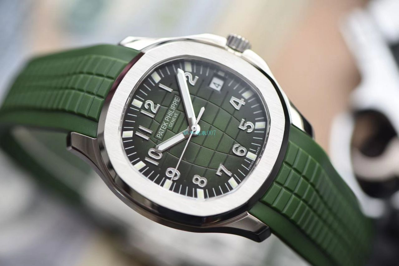 视频评测台湾厂超A高仿百达翡丽AQUANAUT绿面手雷5168G-010腕表 / BD239LV