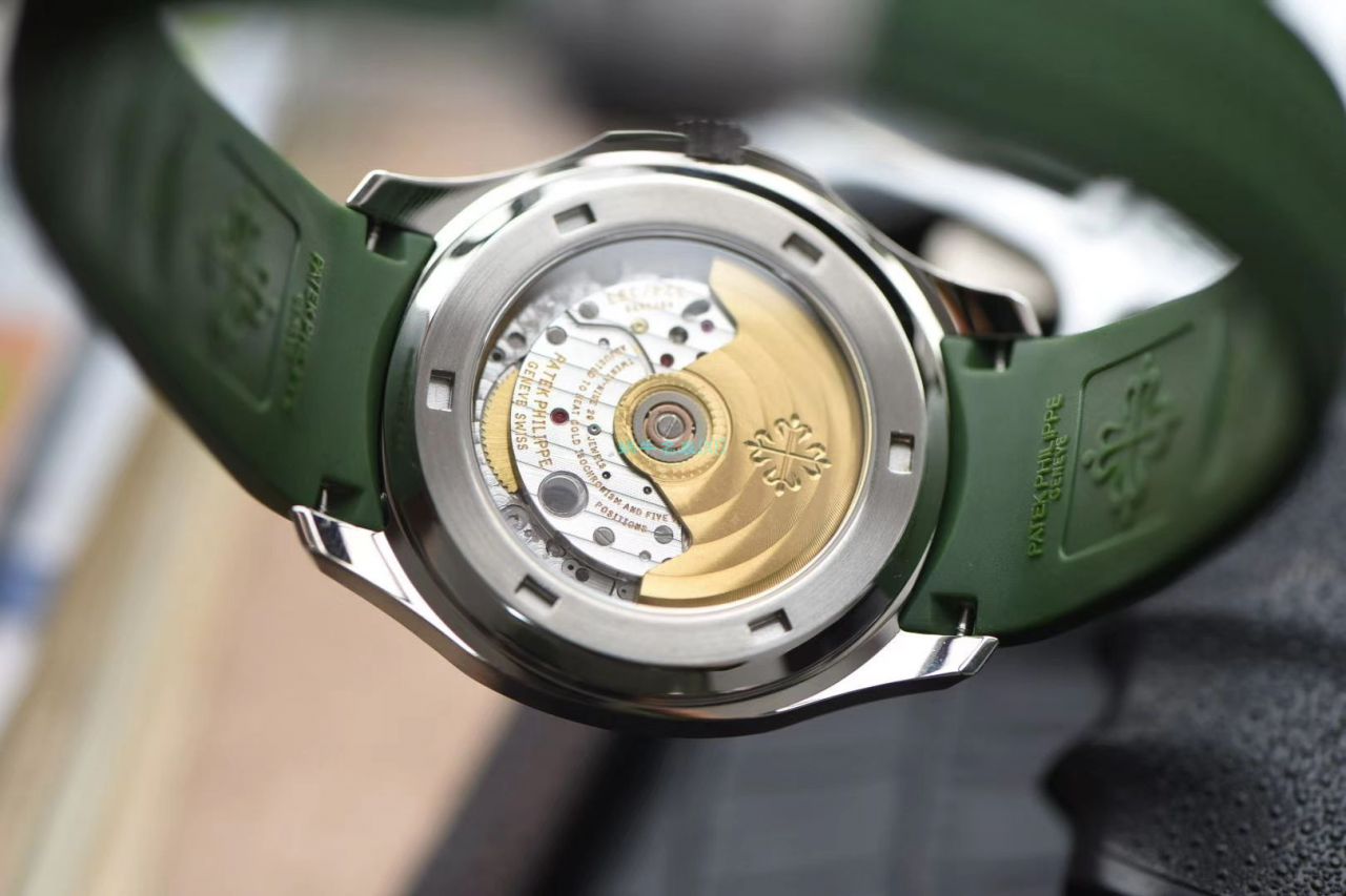视频评测台湾厂超A高仿百达翡丽AQUANAUT绿面手雷5168G-010腕表 / BD239LV