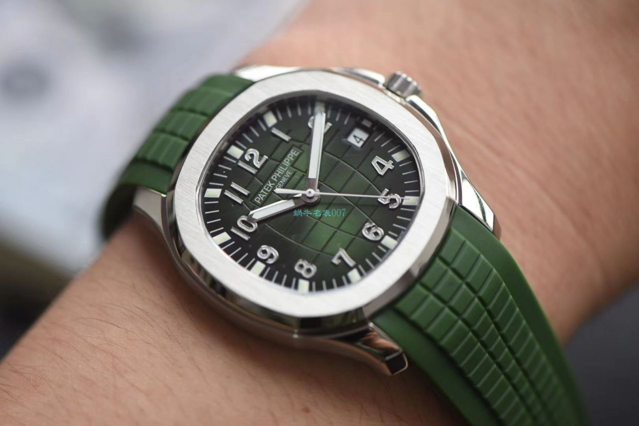 视频评测台湾厂超A高仿百达翡丽AQUANAUT绿面手雷5168G-010腕表 / BD239LV