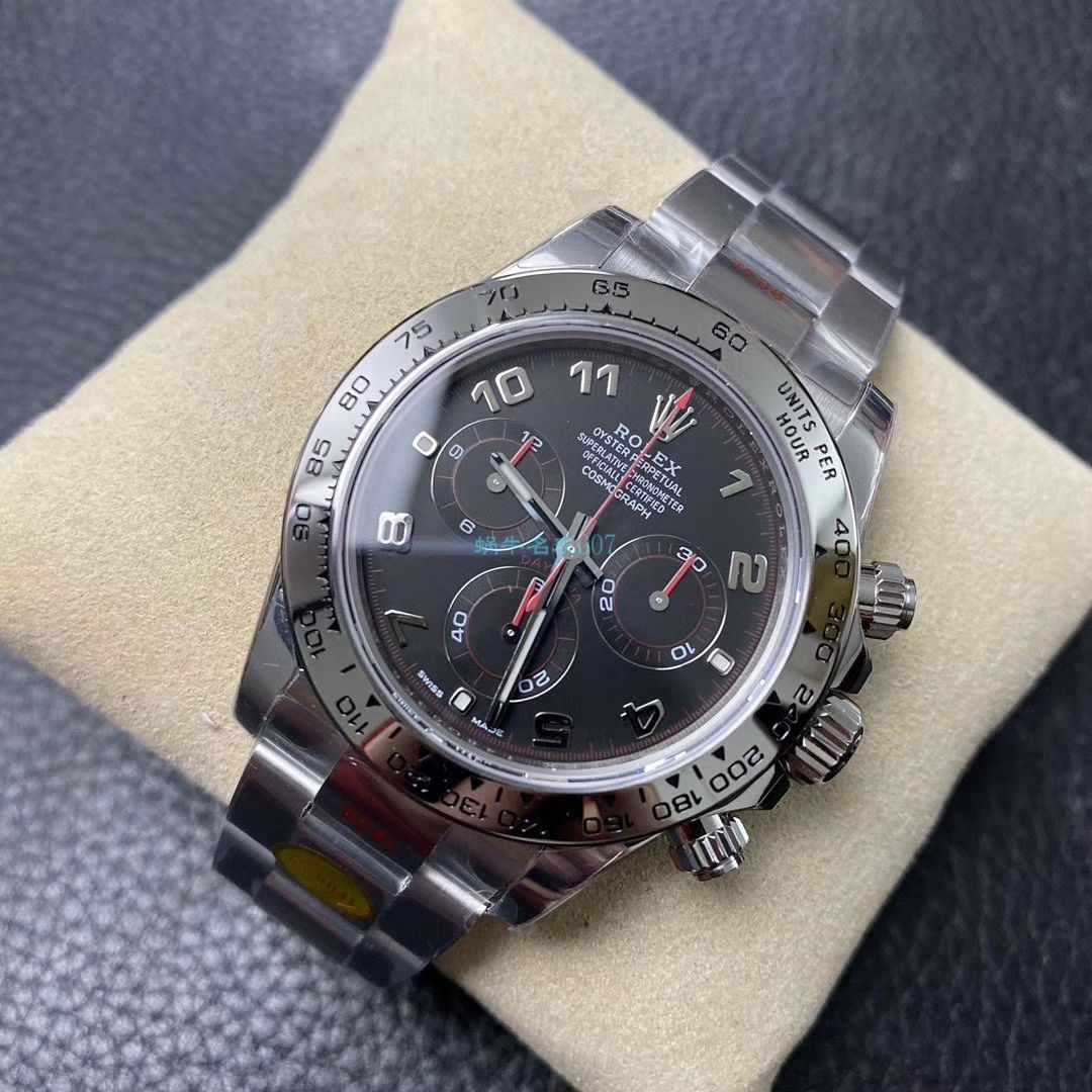 N厂新款超级4130劳力士宇宙计型迪通拿116509-78599 黑盘顶级复刻高仿116509-78599 银面腕表 / R563