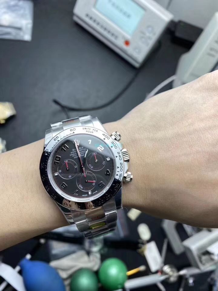 N厂新款超级4130劳力士宇宙计型迪通拿116509-78599 黑盘顶级复刻高仿116509-78599 银面腕表 / R563