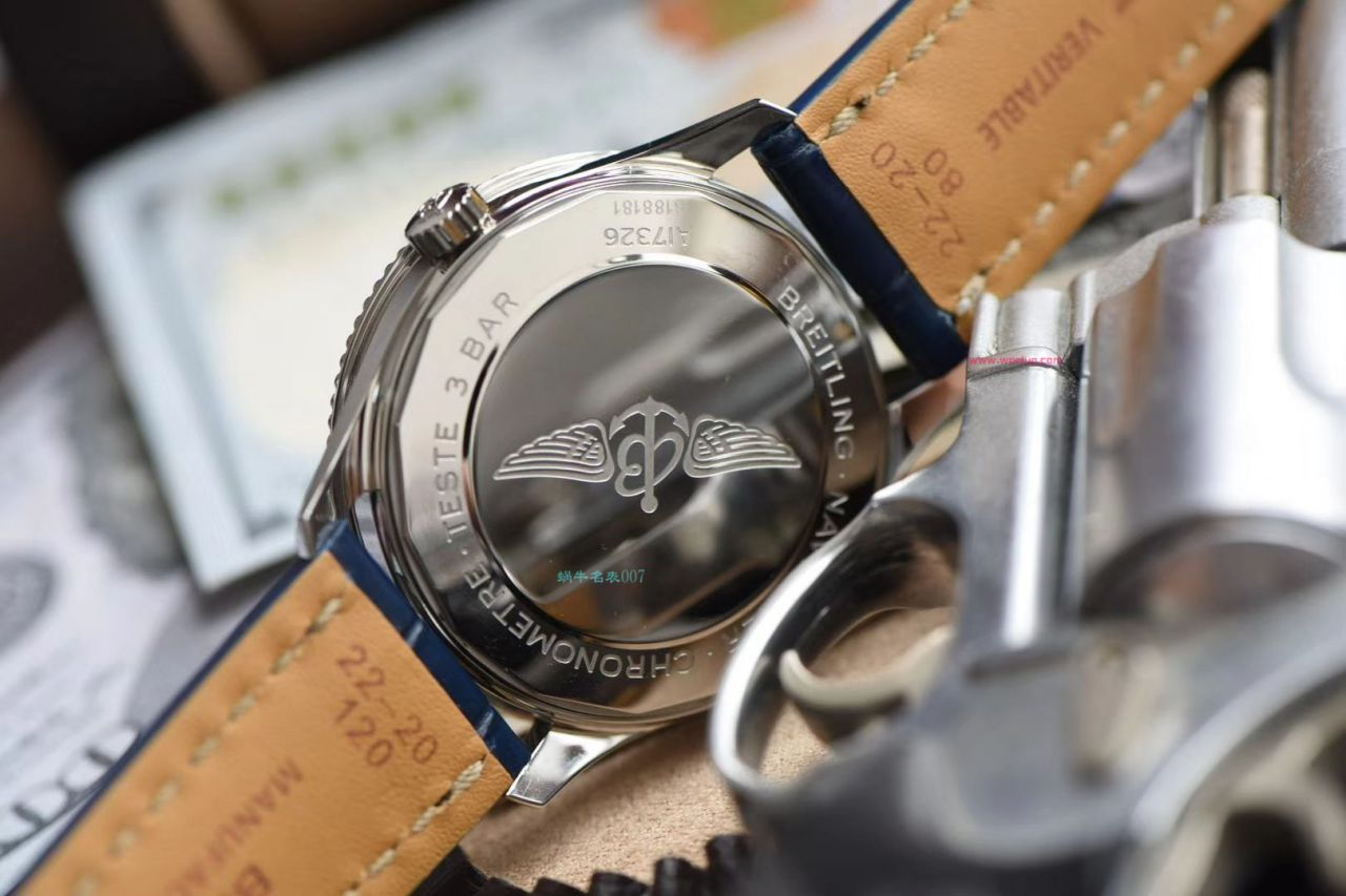 视频评测名表007定制版百年灵航空计时41毫米复刻高仿系列A17326211B1P1腕表 / BL157