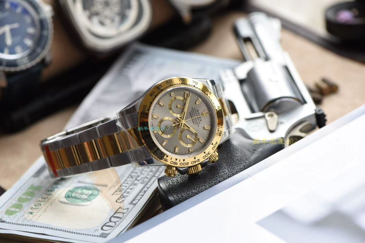 N厂劳力士超级4130迪通拿间金复刻高仿m116503-0004，116503白盘，m116503-0003，116523-78593 银面腕表 / R538
