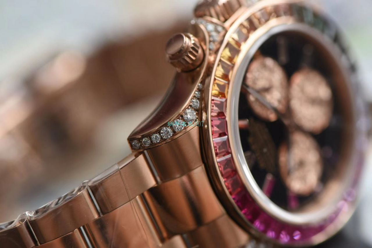 独家后加工真钻包金ROLEX彩虹迪劳力士宇宙计型迪通拿复刻高仿116595 RBOW腕表 / R577