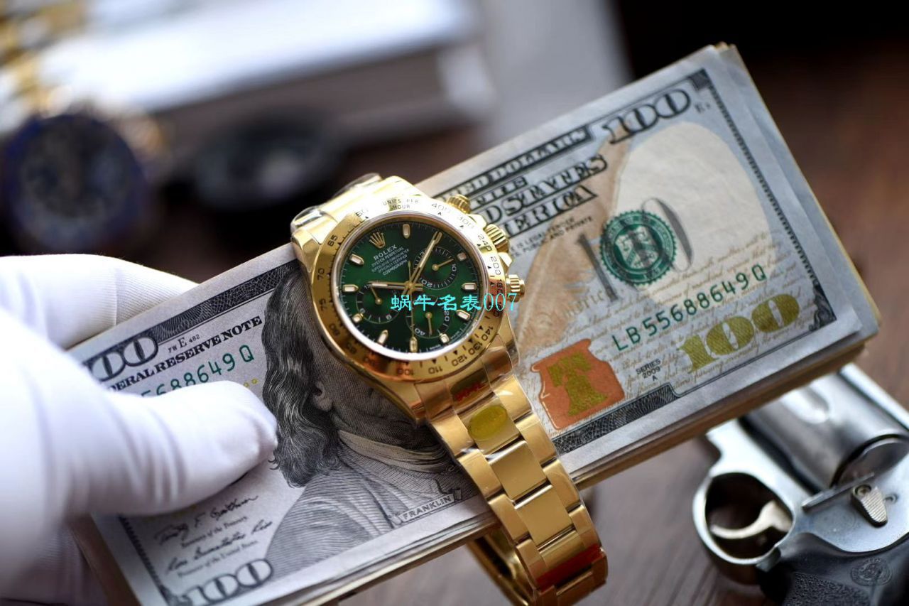 视频评测N厂超级4130绿面金迪劳力士宇宙计型迪通拿顶级复刻高仿m116508-0013腕表 / R388N