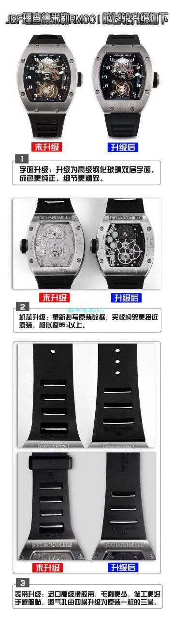 ️JB理查德·米勒复刻高仿RICHARD MILLE RM001真陀飞轮腕表 / RM 001