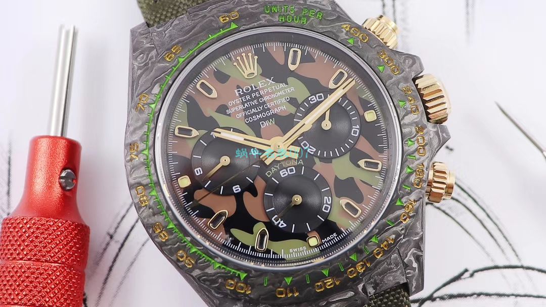 WWF厂官网新品发布劳力士最新DIW团队改装碳纤维迪通拿腕表 / R579