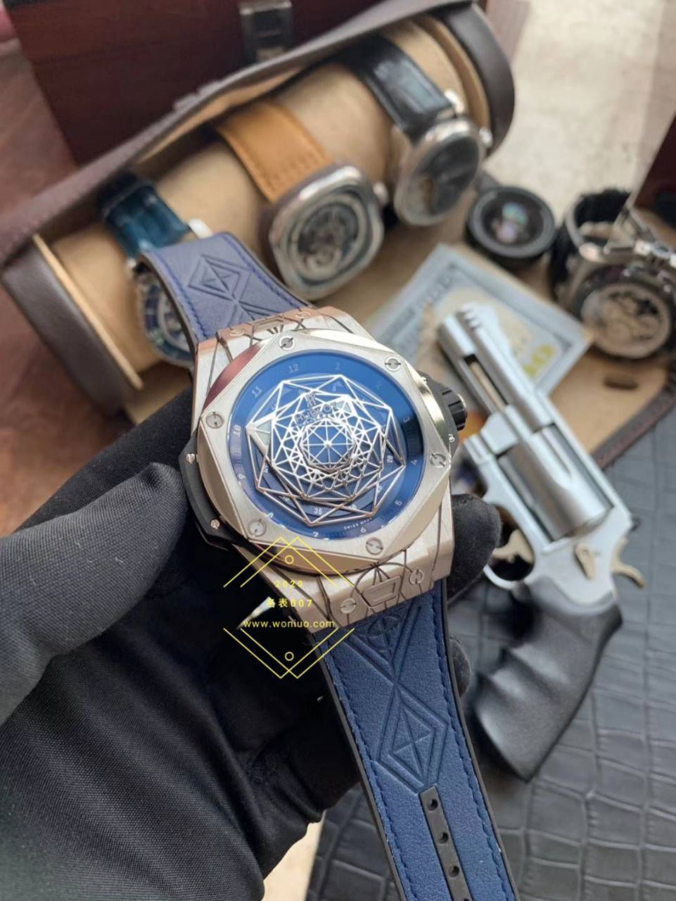 WWF厂顶级复刻手表宇舶SANG BLEU刺青415.CX.1112.VR.MXM18腕表 / YB083