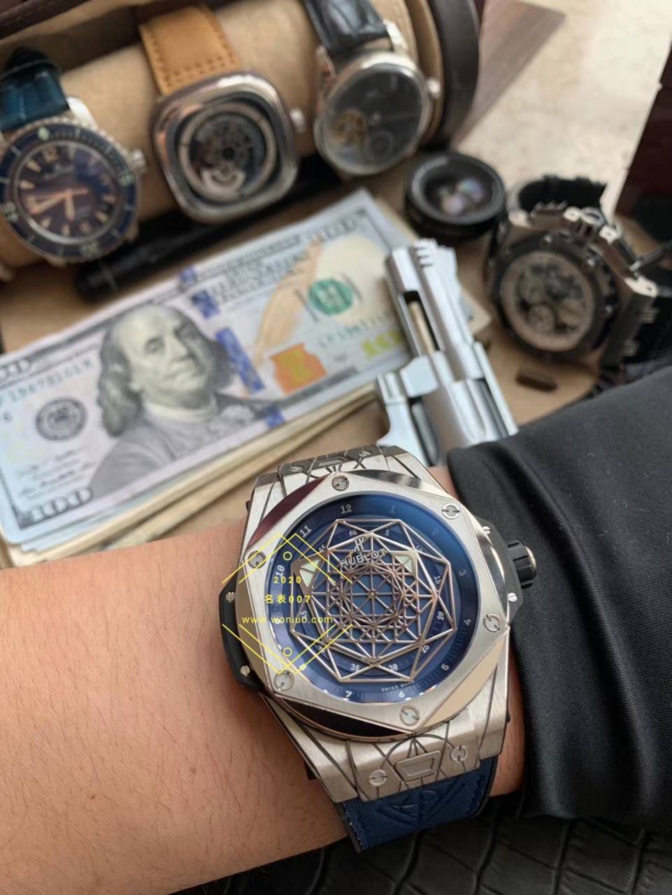 WWF厂顶级复刻手表宇舶SANG BLEU刺青415.CX.1112.VR.MXM18腕表 / YB083