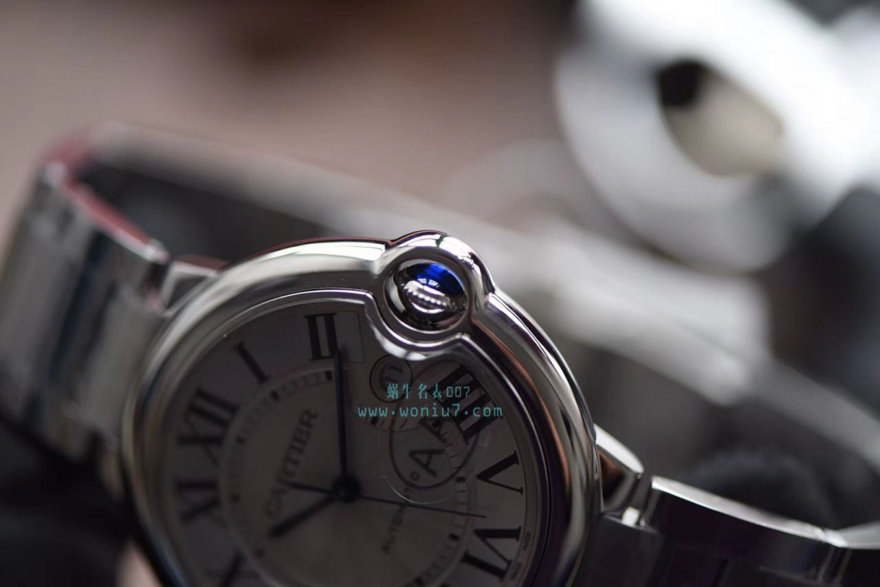 视频评测V6厂官网V7版本顶级复刻高仿手表卡地亚蓝气球42毫米男装W69012Z4多少钱 / K273