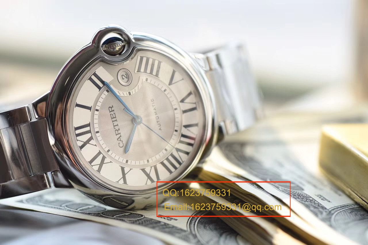 视频评测V6厂官网V7版本顶级复刻高仿手表卡地亚蓝气球42毫米男装W69012Z4多少钱 / K273