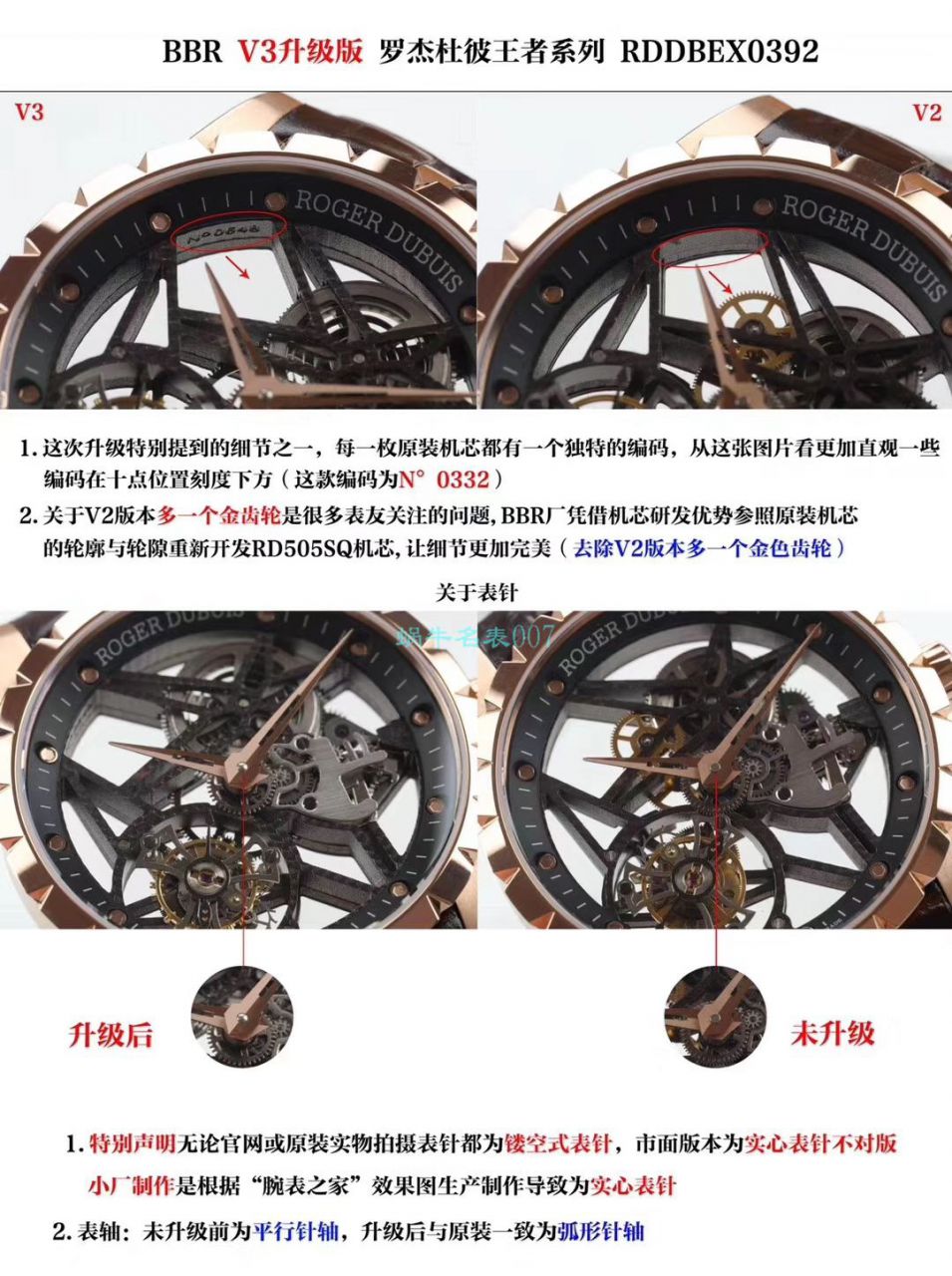 BBR厂V3版本罗杰杜彼王者系列陀飞轮1比1复刻高仿手表RDDBEX0404 / LJ076