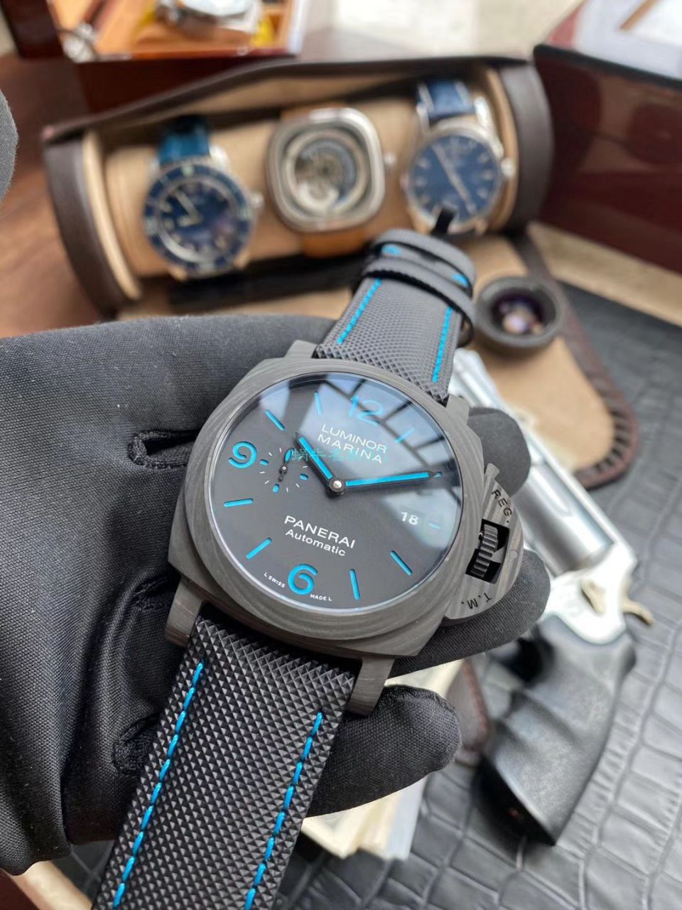 VS厂顶级复刻高仿手表沛纳海LUMINOR庐米诺碳纤维PAM01661腕表 / VSPAM01616