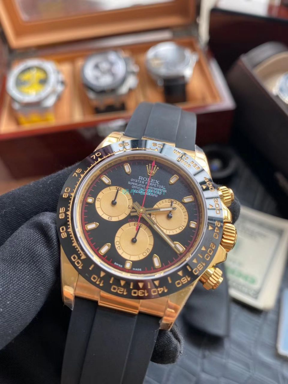 N厂黄金黑猫警长劳力士宇宙计型迪通拿系列顶级复刻高仿m116518ln-0047腕表 / R593
