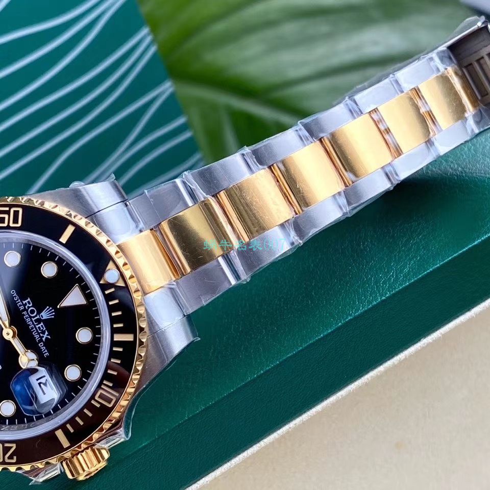 高端定制包金ETA机芯劳力士潜航者型116613LB-97203顶级复刻高仿 蓝盘腕表(间金蓝水鬼) / R597