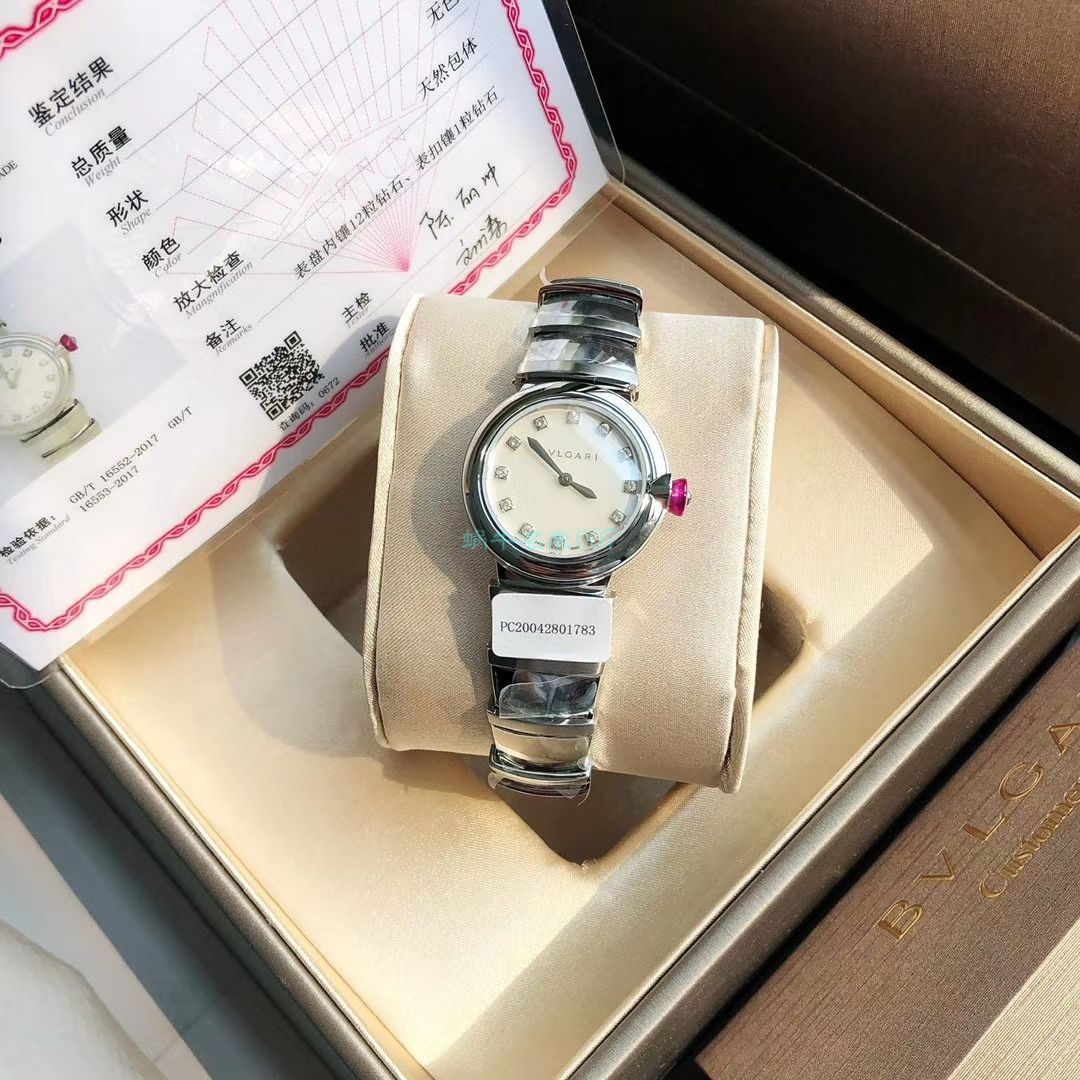 渠道真钻原单宝格丽LVCEA系列102196 LU28WSS/12女士腕表 / BG033