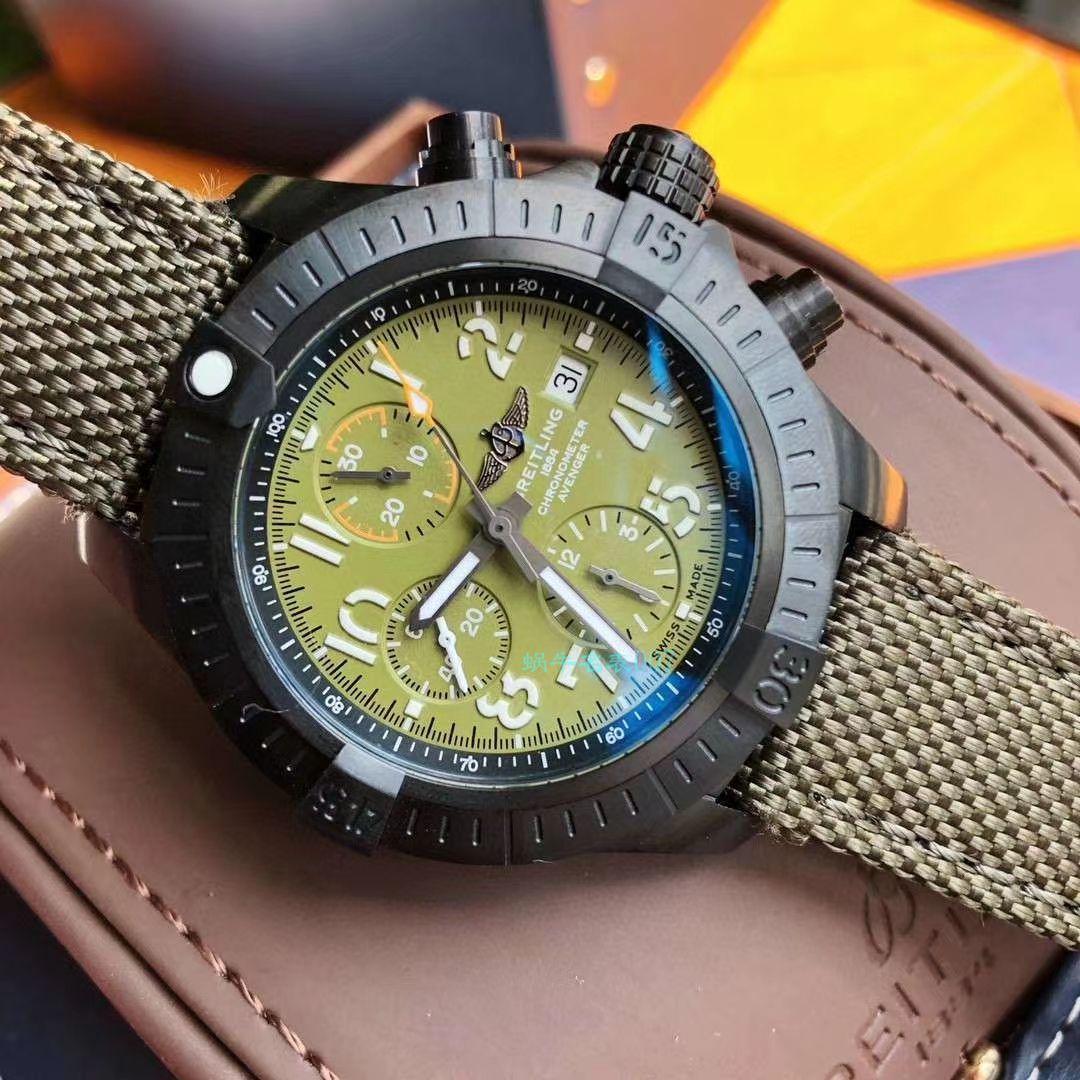 原单真瑞士ETA7750百年灵复仇者夜间任务计时腕表45系列V13317101L1X1腕表 