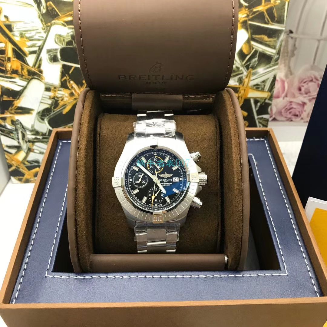 原单ETA7750百年灵复仇者计时腕表45系列A13317101B1A1腕表 / BL172