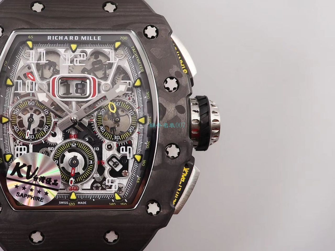 KV厂顶级复刻理查德米勒RM-011锻造碳纤维系列【原版碳纤维纹路】V2全新升级版 / KVRM11V2
