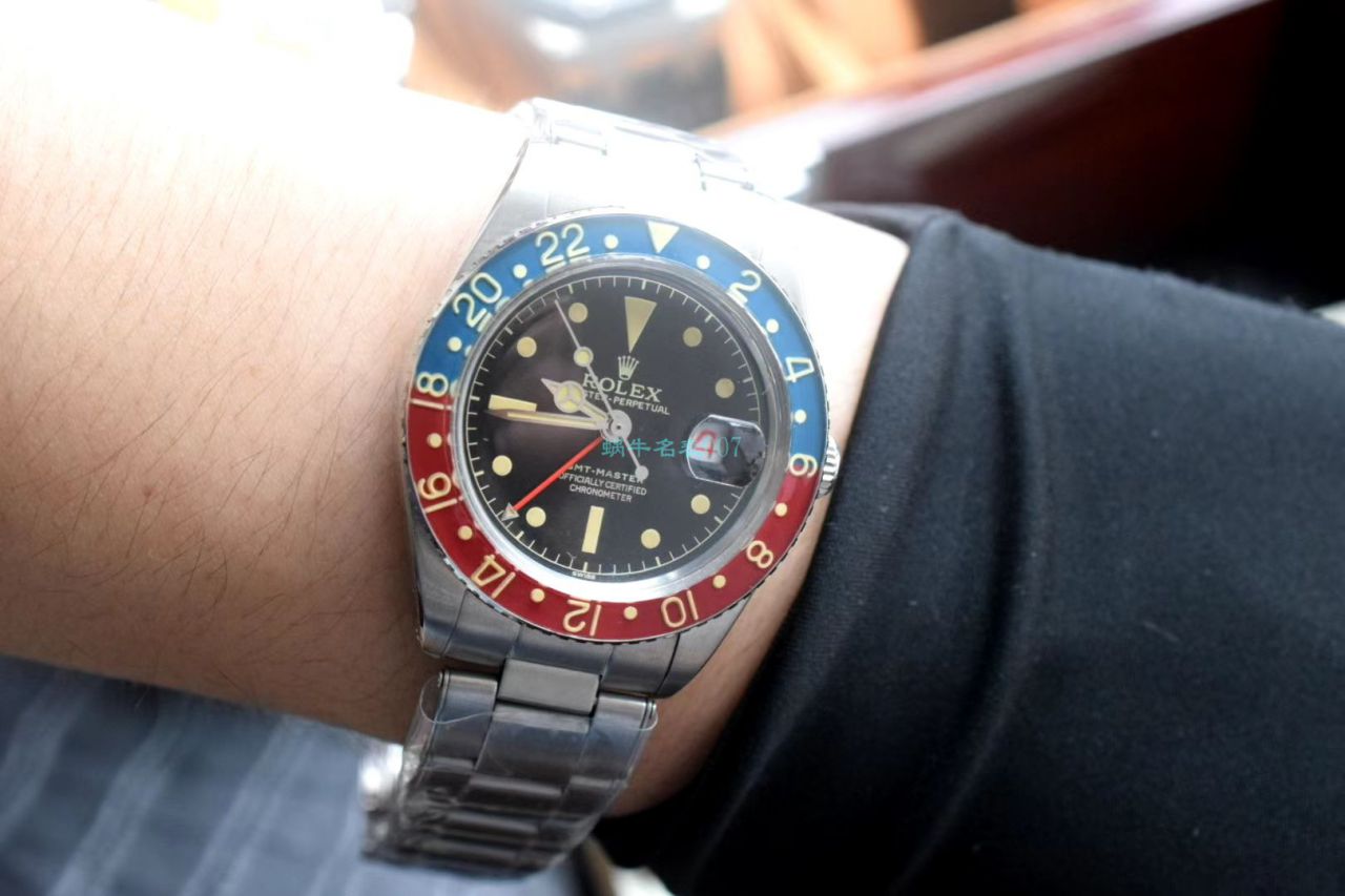 劳力士复古格林尼治型II系列可乐圈GMT Master II 复刻高仿16710腕表 / R602