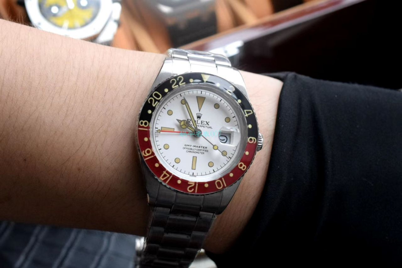 劳力士复古格林尼治型II系列可乐圈GMT Master II 复刻高仿16710腕表 / R602