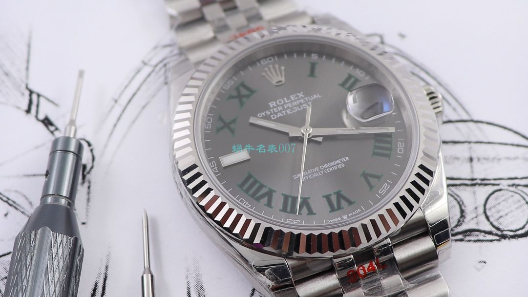 RE厂顶级复刻高仿手表劳力士日志型系列m126334-0022绿萝腕表 / R607