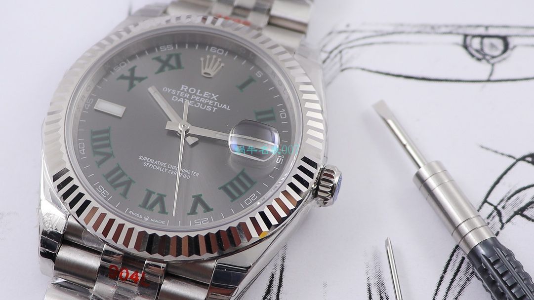 RE厂顶级复刻高仿手表劳力士日志型系列m126334-0022绿萝腕表 / R607