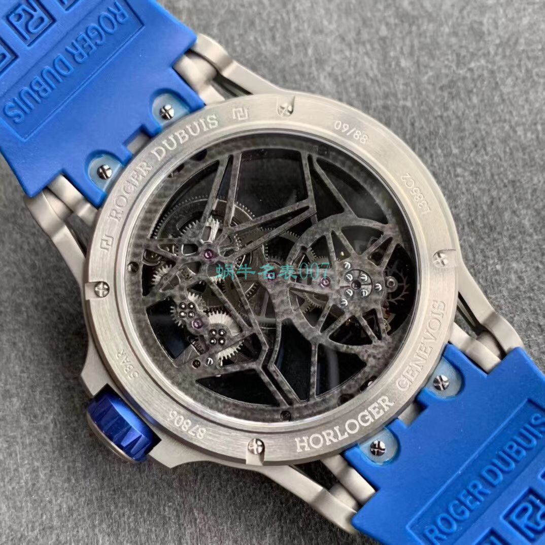 BBR厂顶级复刻高仿陀飞轮罗杰杜彼EXCALIBUR（王者系列）系列RDDBEX0479蓝面表带腕表 / LJ066