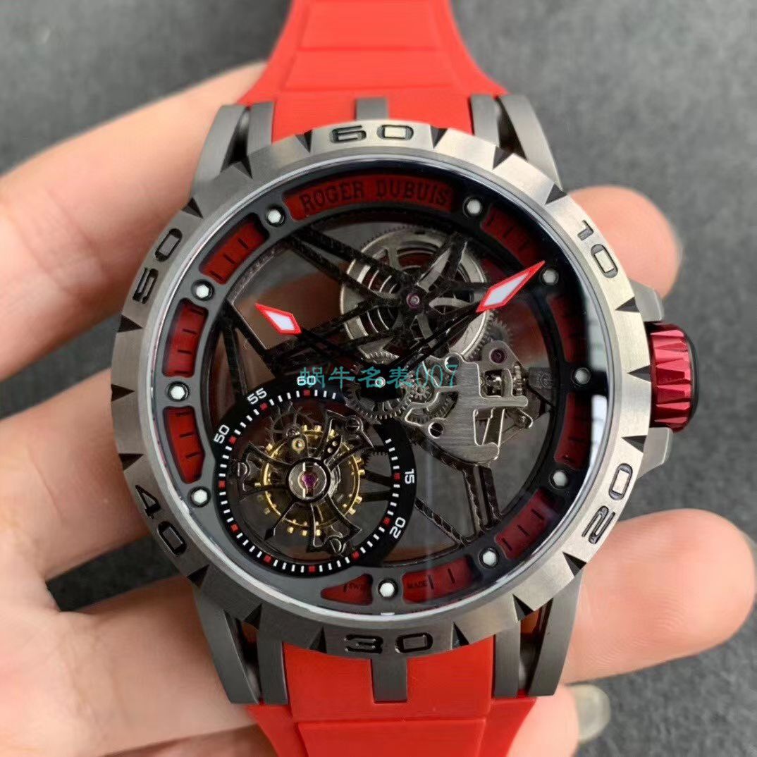 BBR厂顶级复刻高仿陀飞轮罗杰杜彼EXCALIBUR（王者系列）系列RDDBEX0479蓝面表带腕表 / LJ066