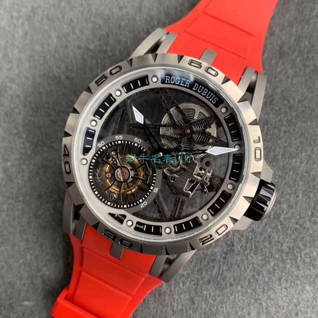 BBR厂顶级复刻高仿陀飞轮罗杰杜彼EXCALIBUR（王者系列）系列RDDBEX0479蓝面表带腕表 / LJ066