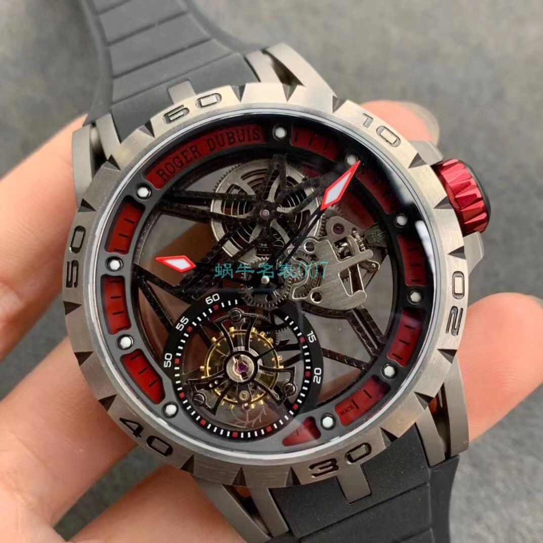 BBR厂顶级复刻高仿陀飞轮罗杰杜彼EXCALIBUR（王者系列）系列RDDBEX0479蓝面表带腕表 / LJ066