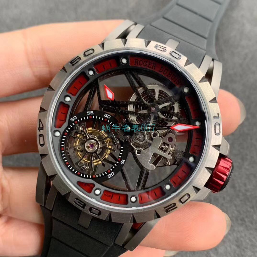 BBR厂顶级复刻高仿陀飞轮罗杰杜彼EXCALIBUR（王者系列）系列RDDBEX0479蓝面表带腕表 / LJ066