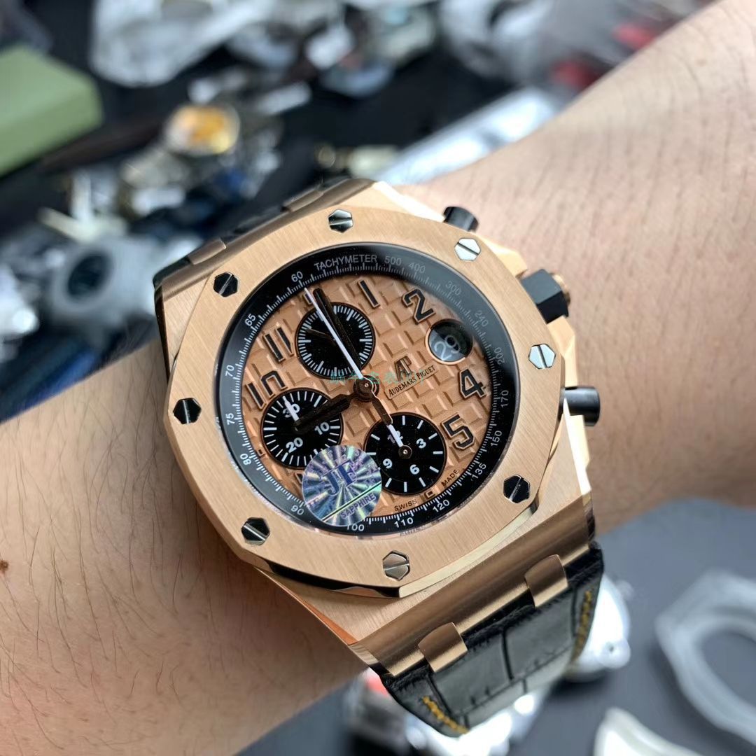 【视频评测JF厂1:1高精仿表】爱彼皇家橡树离岸型系列26470OR.OO.A002CR.01腕表 / APCF002.1