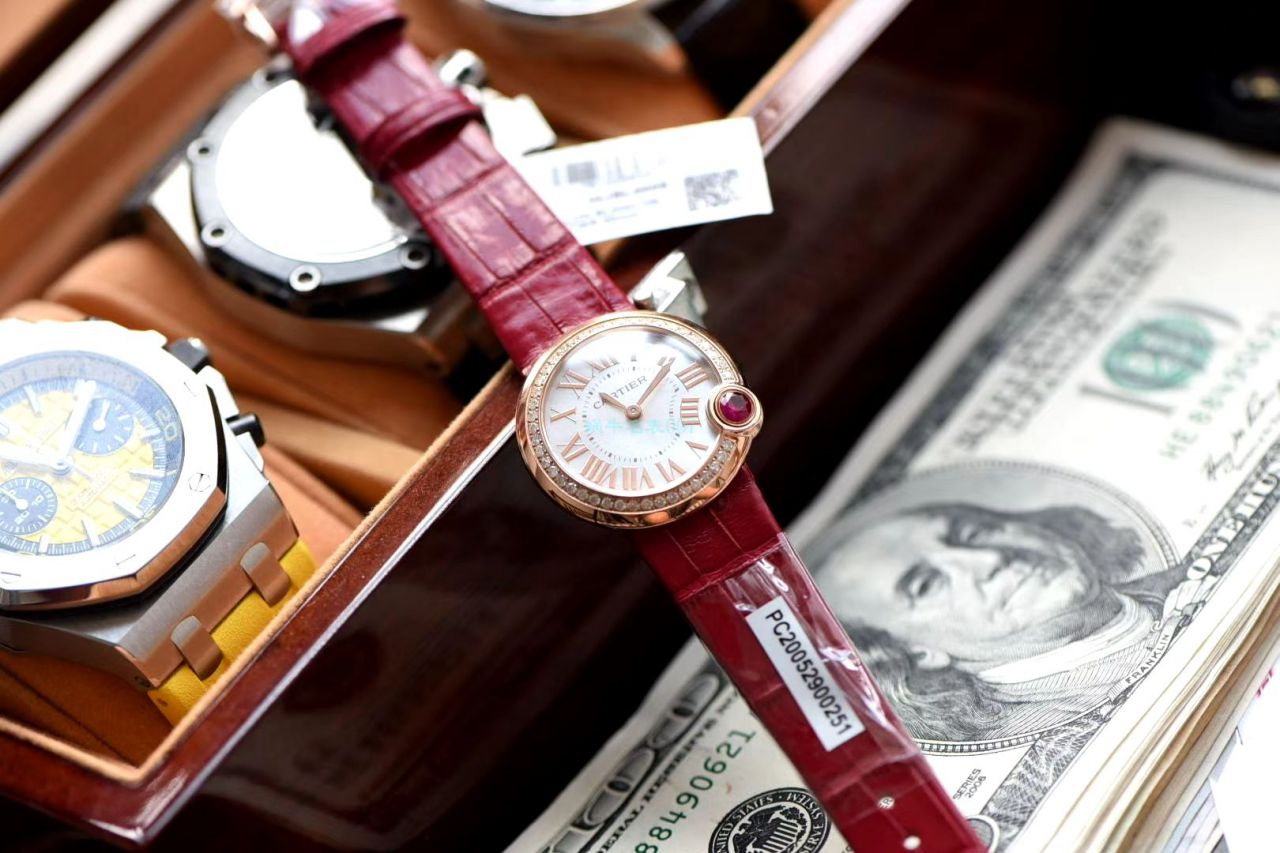 高端定制真钻女表卡地亚复刻高仿BALLON BLANC DE CARTIER系列WJBL0005腕表 / K282