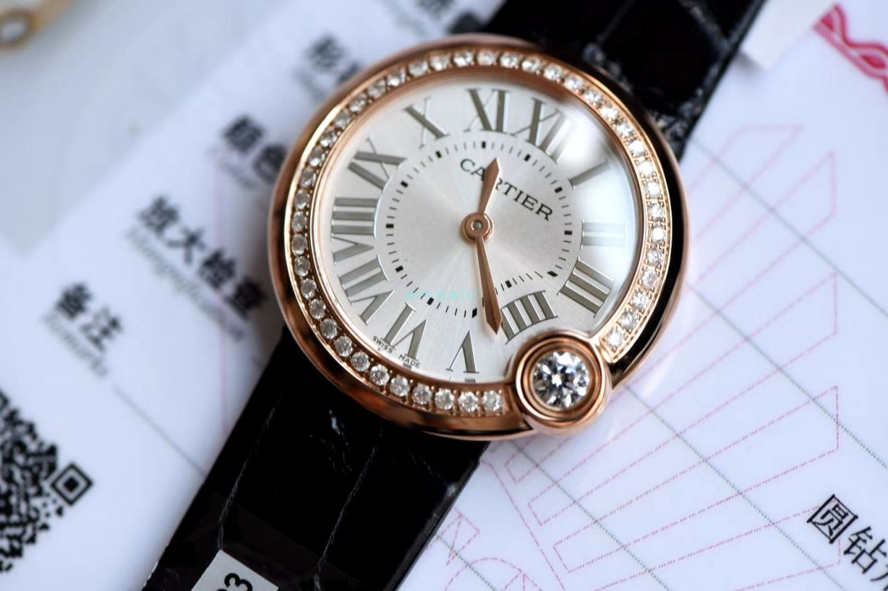 高端定制真钻女表卡地亚复刻高仿BALLON BLANC DE CARTIER系列WJBL0005腕表 / K282