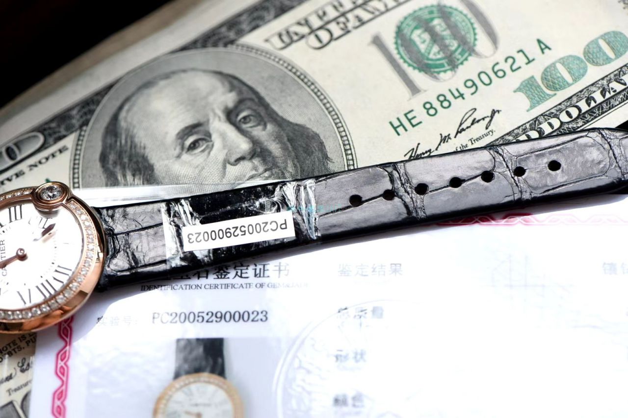 高端定制真钻女表卡地亚复刻高仿BALLON BLANC DE CARTIER系列WJBL0005腕表 / K282