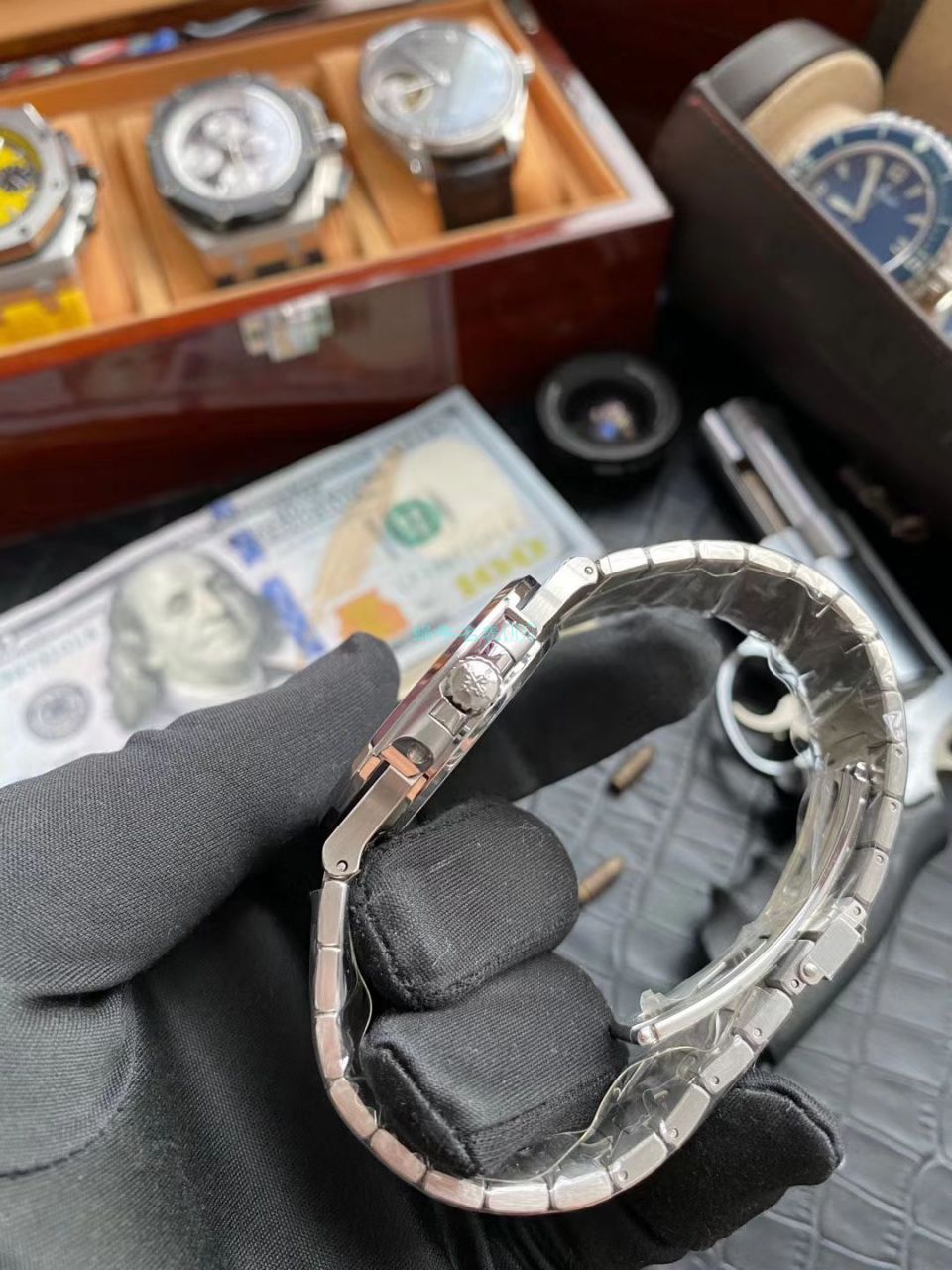 高端定制PPF厂V4视频定制莫桑石、真钻百达翡丽鹦鹉螺顶级复刻高仿5711/1A-010奢华与斯文并存 / BD291